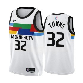 Dres Minnesota Timberwolves Karl Anthony Towns 32 Nike 2022-23 City Edition Bijela Swingman